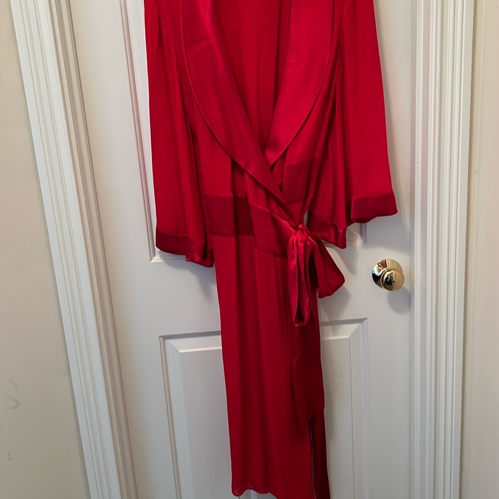 Beautiful red silk cocktail dress!